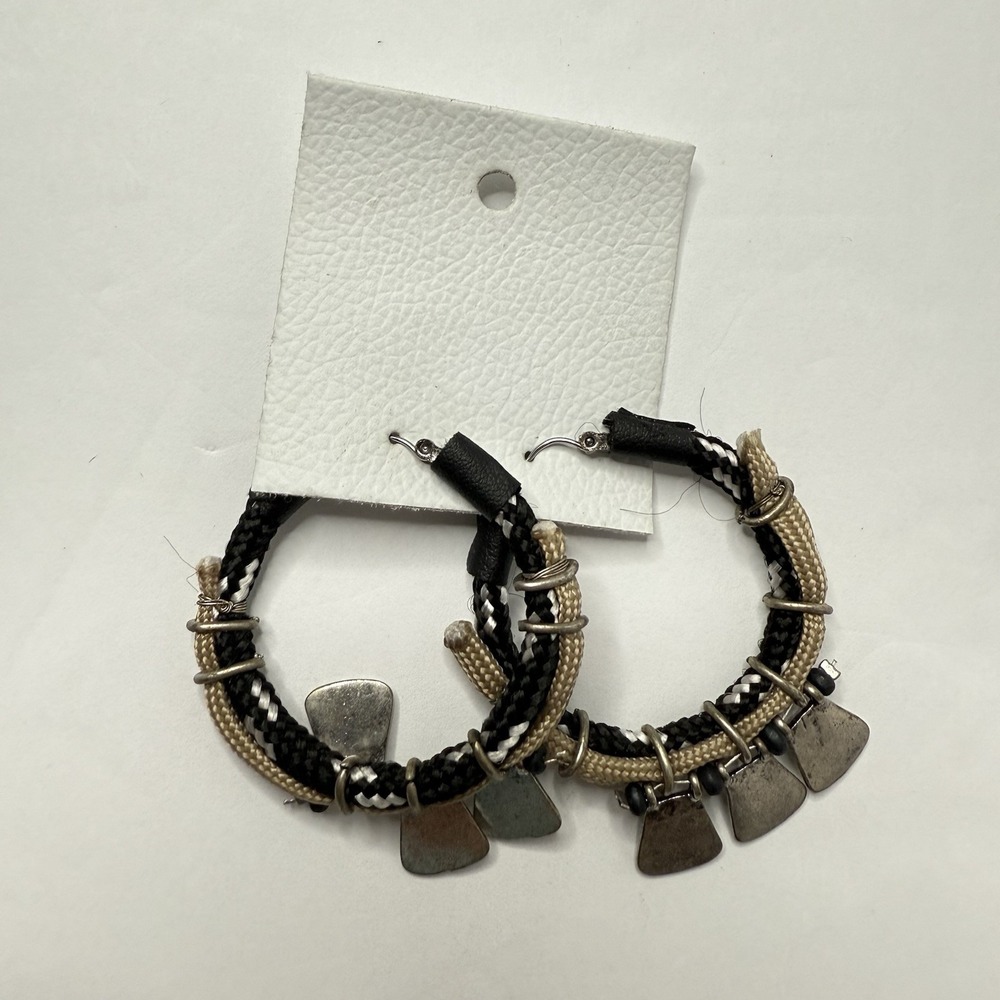 Free People Cord Hoops Earring NWT